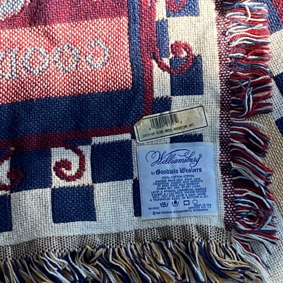 Colonial Williamsburg VA Triple Woven 67” Cotton Blanket/Throw USA - Picture 5 of 8